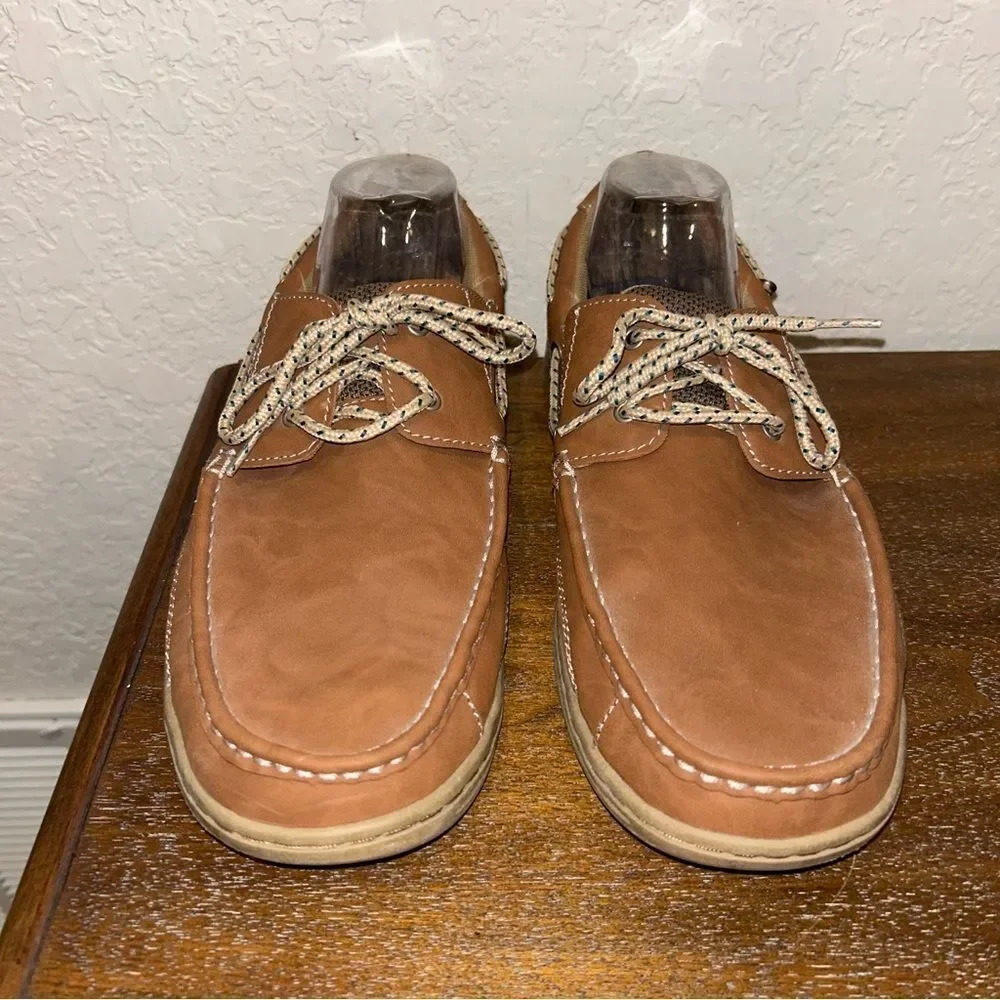 Khombu Comfort Newport Slip On Lace Up Boat Shoes